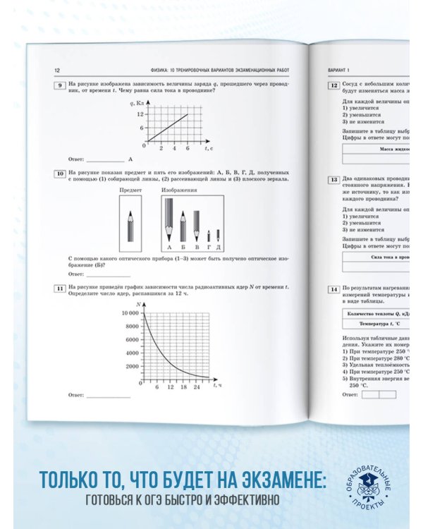 ОГЭ-2026. Физика. 10 тренировочных вариантов экзаменационных работ для подготовки к основному государственному экзамену