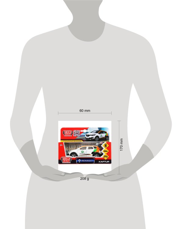 Машина металл "RENAULT" kaptur каршеринг 12см, откр двери, инерц. в кор. ТМ "Технопарк" в кор.2*24шт