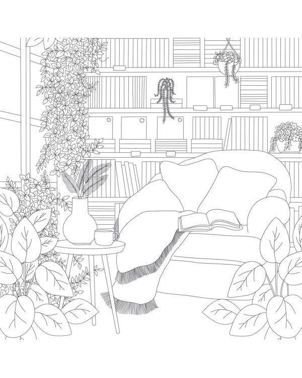 Cozy bookshops: colouring book Уютный книжный магазинчик /Книги на английском языке