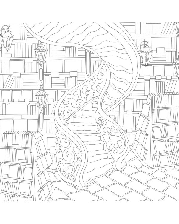 Cozy bookshops: colouring book Уютный книжный магазинчик /Книги на английском языке