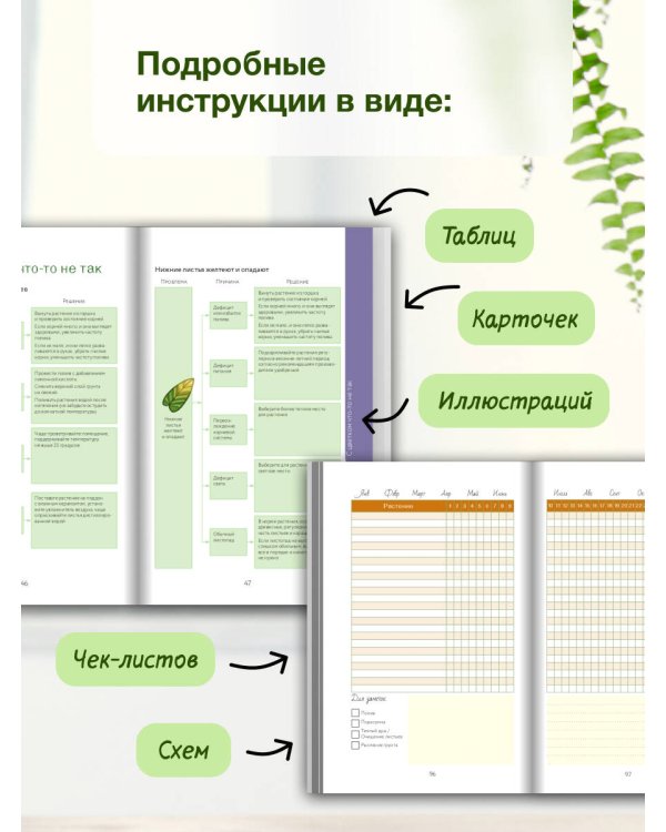 Цветовод на всю голову. Шпаргалка-трекер по уходу за комнатными растениями
