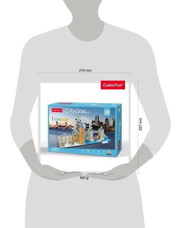 3D пазл Лондон CityLine, 107 деталей