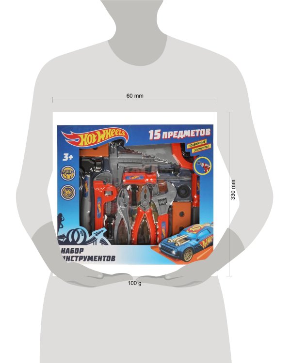 Набор инструментов ХОТ ВИЛС кор.29*33*6см ИГРАЕМ ВМЕСТЕ в кор.2*27шт