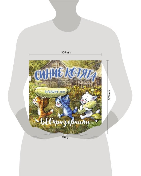 Синие котята. БЕСпризорники. Календарь настенный на 2026 год (300х300 мм)