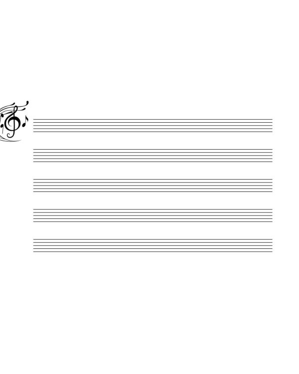 Тетрадь для нот. Зверята-музыканты (8 л., А5, горизонтальная, скрепка)