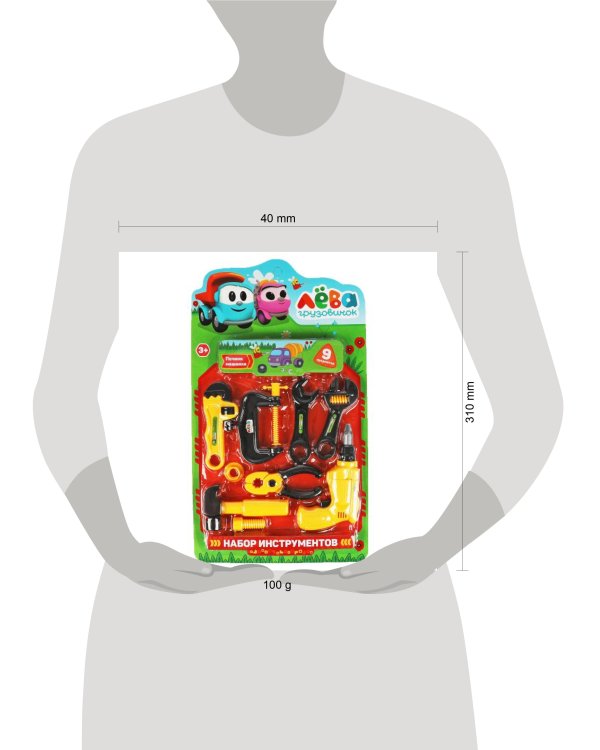 Набор инструментов Грузовичок Лева блист.30,5*51,1*3см ИГРАЕМ ВМЕСТЕ в кор.2*45шт