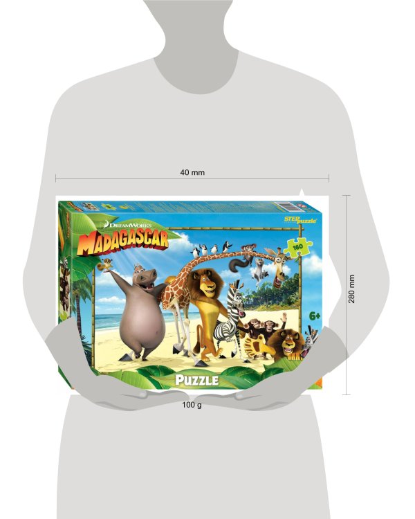 Мозаика "puzzle" 160 "Мадагаскар - 3" (DreamWorks, Мульти)