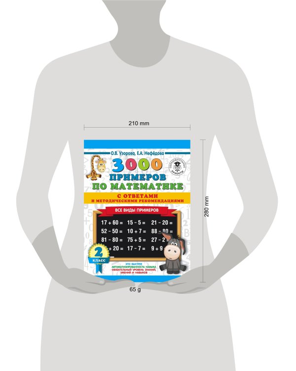 3000 примеров по математике. Все виды примеров с ответами и методическими рекомендациями. 2 класс