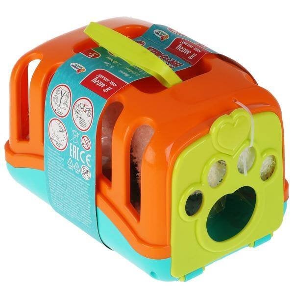 Набор с питомцем пл.клетка 19*14,5*13,5см ИГРАЕМ ВМЕСТЕ в кор.48шт