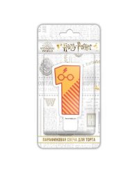 Harry Potter. Парафиновая свеча в торт (цифра 1 с рисунком ), в блистере (чиби)