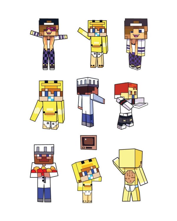 Самые популярные герои Евгена Бро. Набор наклеек