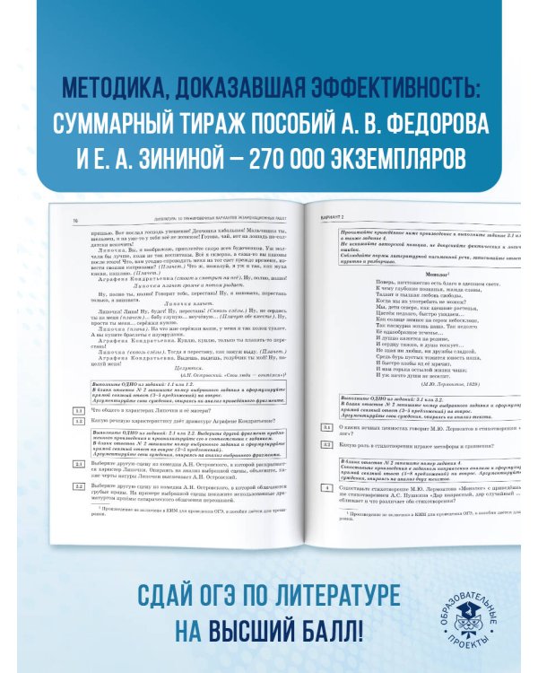 ОГЭ-2026. Литература.10 тренировочных вариантов экзаменационных работ для подготовки к основному государственному экзамену
