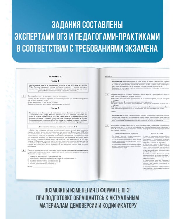 ОГЭ-2026. Русский язык.10 тренировочных вариантов экзаменационных работ для подготовки к ОГЭ