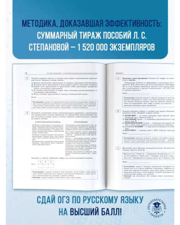 ОГЭ-2026. Русский язык.10 тренировочных вариантов экзаменационных работ для подготовки к ОГЭ