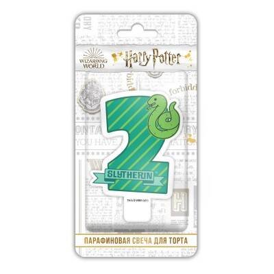 Harry Potter. Парафиновая свеча в торт (цифра 2 с рисунком), в блистере (чиби)