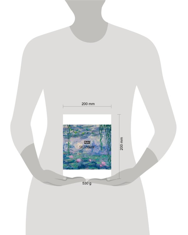 MyArt. КВАДРАТНЫЙ СКЕТЧБУК. Клод Моне. Кувшинки