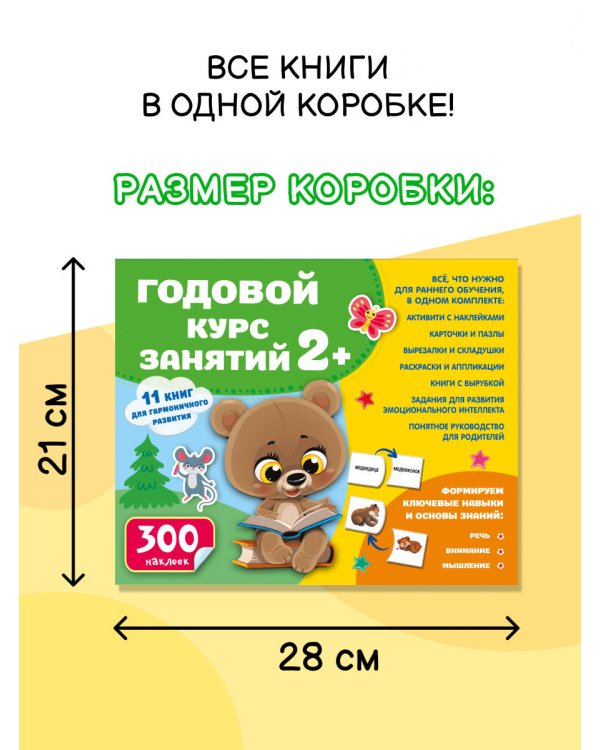 Годовой курс занятий 2+. Набор из 11 книг