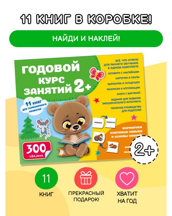 Годовой курс занятий 2+. Набор из 11 книг