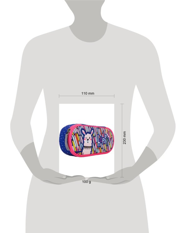 Пенал Seventeen Лама вместительный одно отд. на молнии 23х10х6