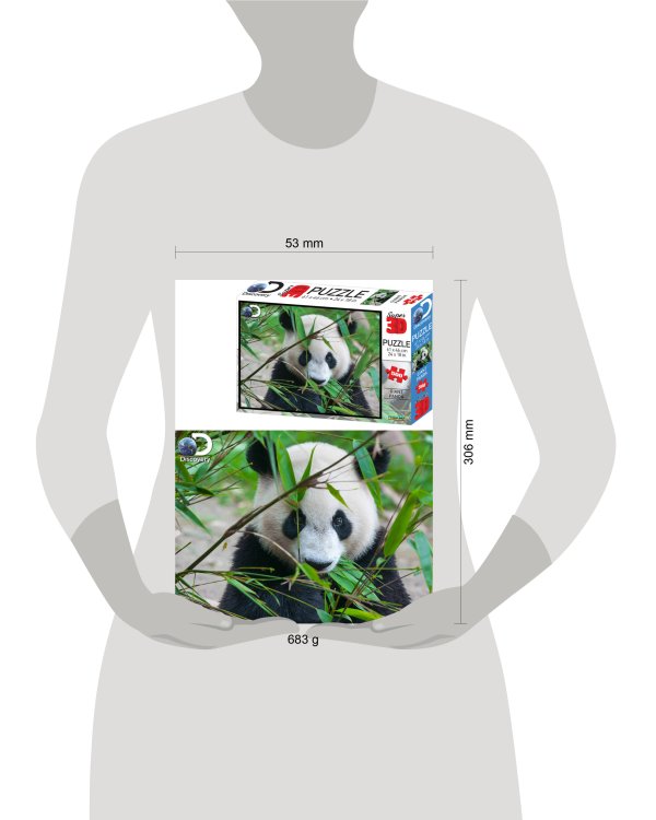 Пазл Super 3D «Большая панда», 500 детал., 6+ Размер собранного пазла 61 х 46см. (арт.10071)