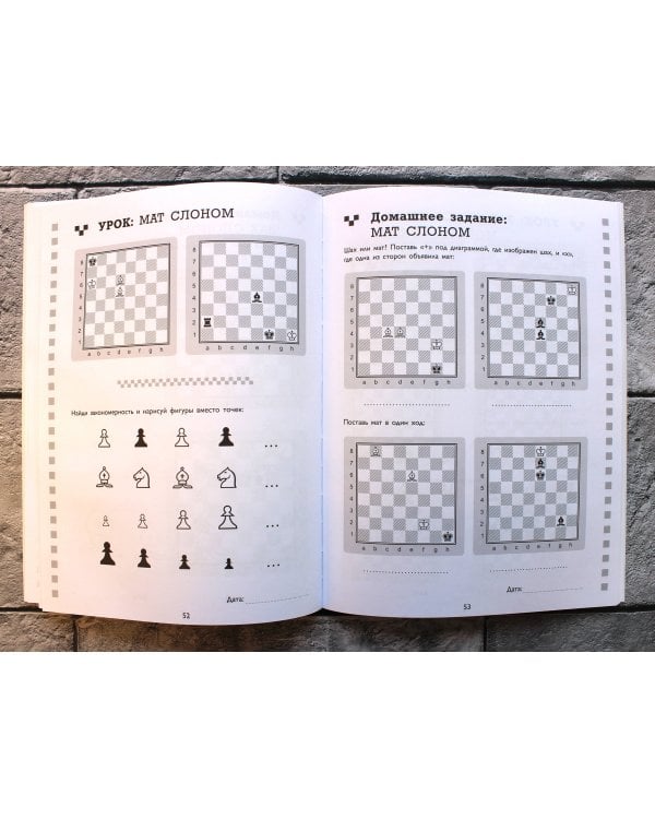 Рабочая тетрадь по шахматам. 154 практических задач для решения и 65 развивающих заданий