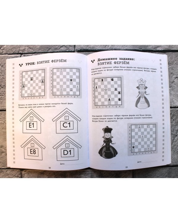 Рабочая тетрадь по шахматам. 154 практических задач для решения и 65 развивающих заданий