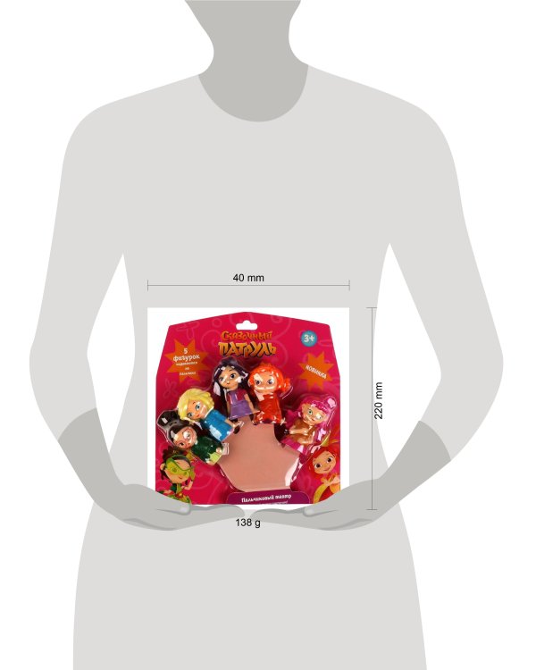 Игрушка пластизоль для купания пальчиковый театр 7 см "сказочный патруль" КАПИТОШКА в кор.2*12шт