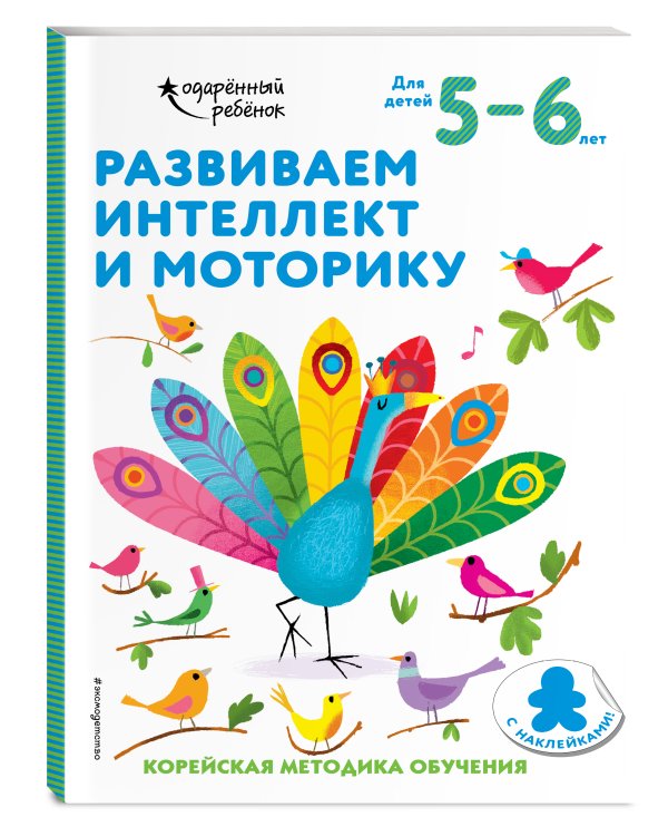 Развиваем интеллект и моторику: для детей 5–6 лет (с наклейками)