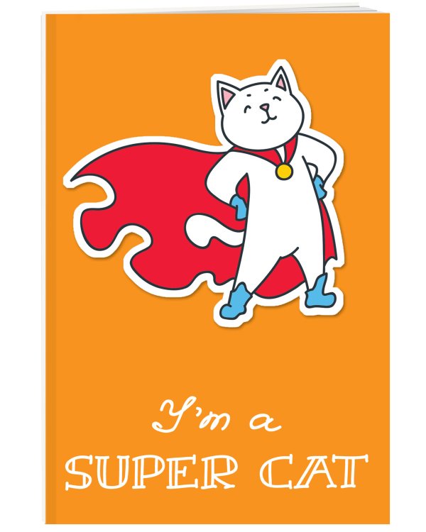 I am a supercat! Тетрадь общая (А5, 48 л., накидки, клетка-стандарт)