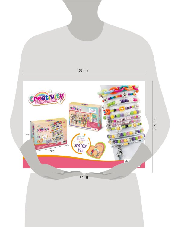 Набор для создания браслетов "Гламур" (509 элементов) в коробке, 21х29х5,3 см ( Арт. Y15740015)