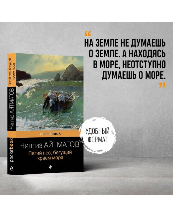 Пегий пес, бегущий краем моря