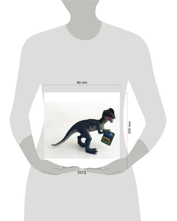 Игрушка пластизоль Играем вместе динозавр Дилофозавр 26*9*18см, хэнтэг в пак. в кор.2*36шт