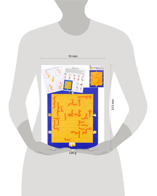 Рамка-вкладыш Танграм-лабиринт "Мышки в сыре"  (39 деталей) П-2660