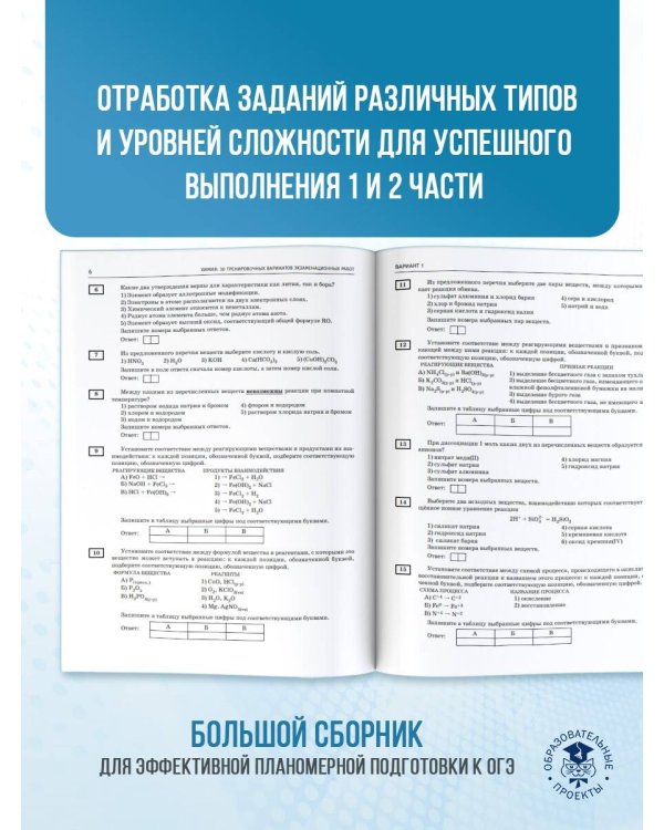 ОГЭ-2025. Химия. 30 тренировочных вариантов экзаменационных работ для подготовки к основному государственному экзамену