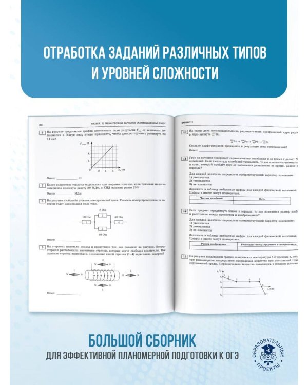 ОГЭ-2025. Физика. 20 тренировочных вариантов экзаменационных работ для подготовки к основному государственному экзамену