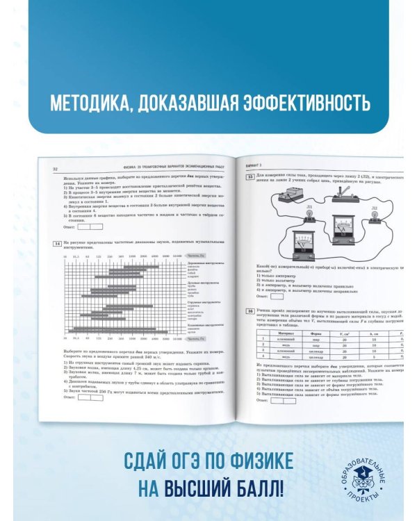 ОГЭ-2025. Физика. 20 тренировочных вариантов экзаменационных работ для подготовки к основному государственному экзамену