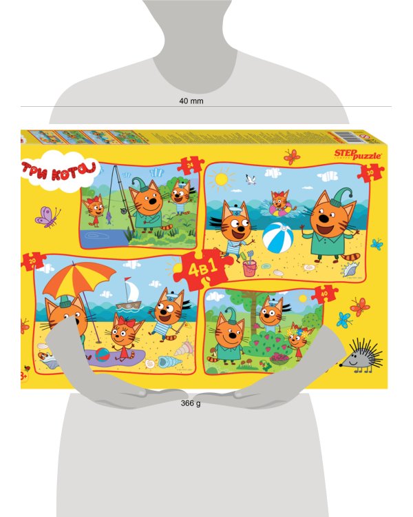 Мозаика "puzzle" 4в1 "Три кота" (АО "СТС")
