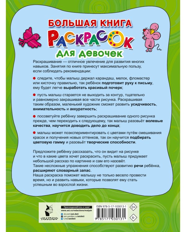 Большая книга раскрасок для девочек