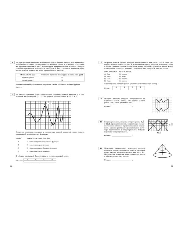 ЕГЭ-2025. Математика. Базовый уровень. Тренировочные варианты. 30 вариантов