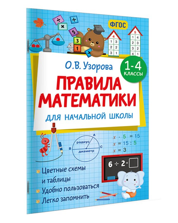 Правила математики для начальной школы. 1-4 классы