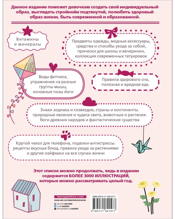 Детская энциклопедия для девочек в 3000 иллюстраций, которые можно рассматривать целый год