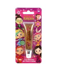 Косметика для девочек "СКАЗОЧНЫЙ ПАТРУЛЬ" гель-блестки д/тела и волос,золото. МИЛАЯ ЛЕДИ в кор4*24шт