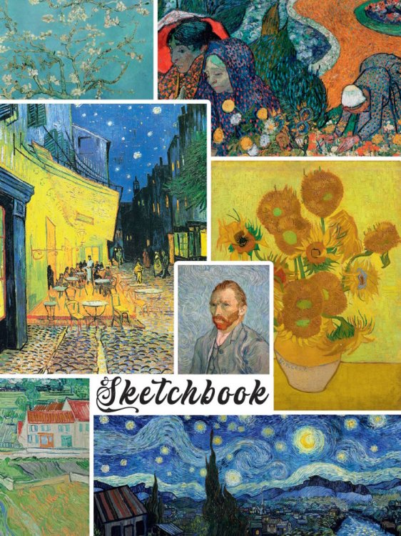 СКЕТЧБУК А5. ШЕДЕВРЫ ВИНСЕНТА ВАН ГОГА (выб.лак)