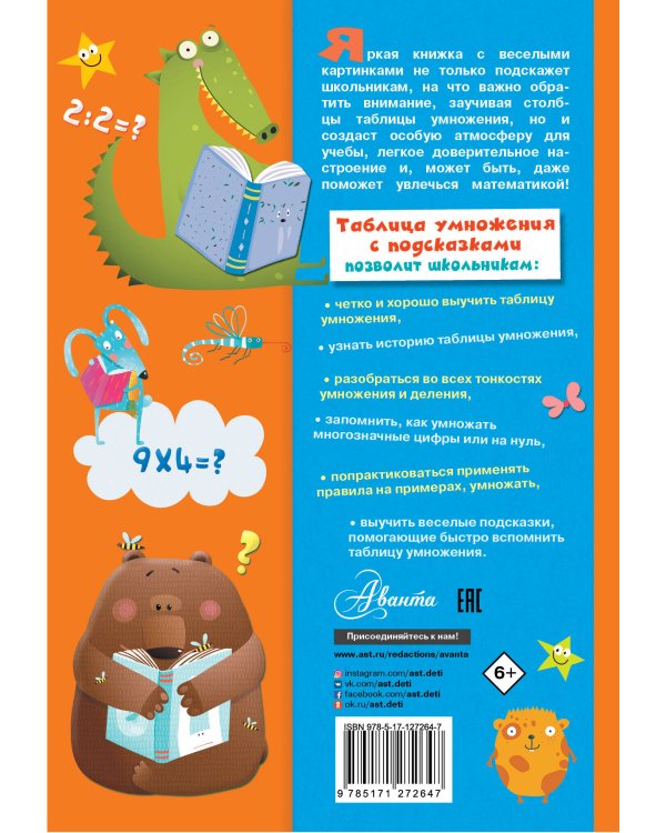 Таблица умножения с подсказками