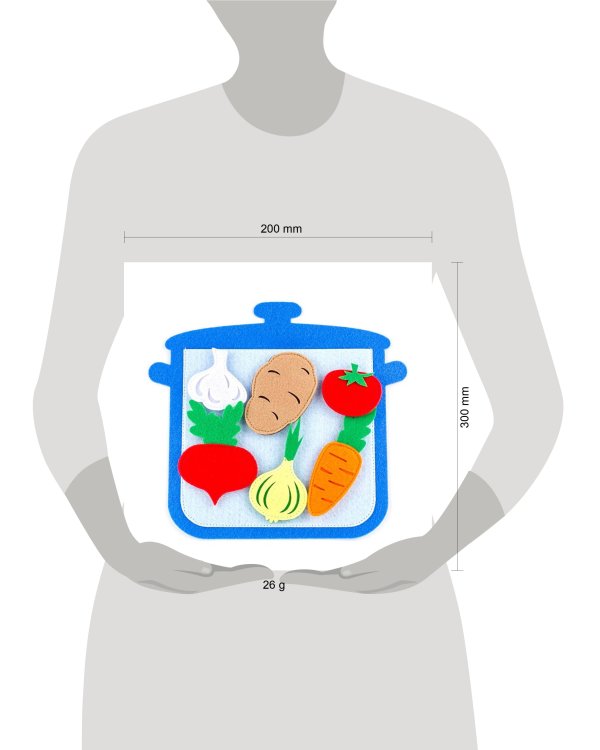 Развивающая игра «Кастрюля с овощами» (Фетр), 1201006