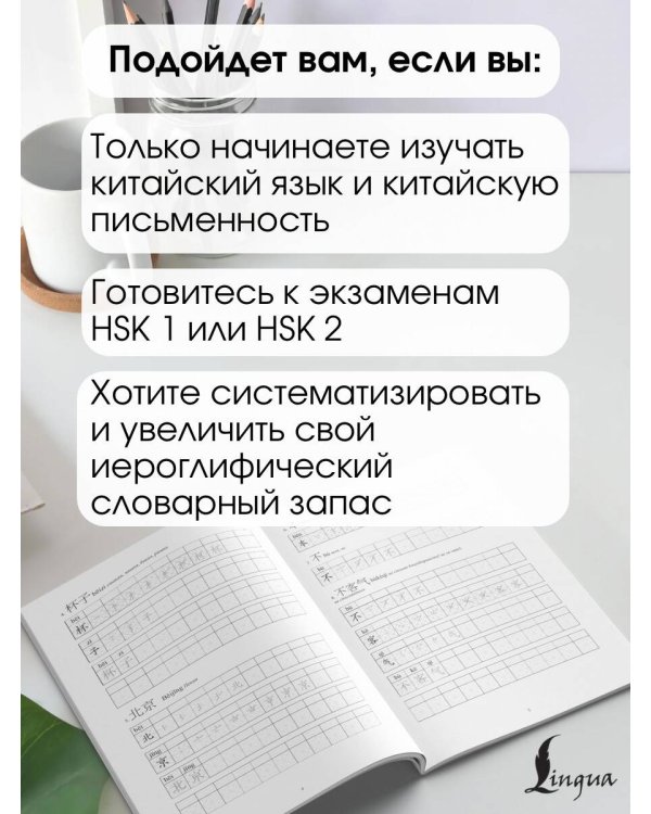 Китайские иероглифы. Рабочая тетрадь для начинающих. Уровни HSK 1-2