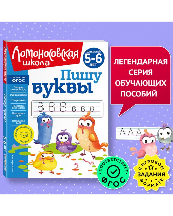 Пишу буквы: для детей 5-6 лет (новое оформление)