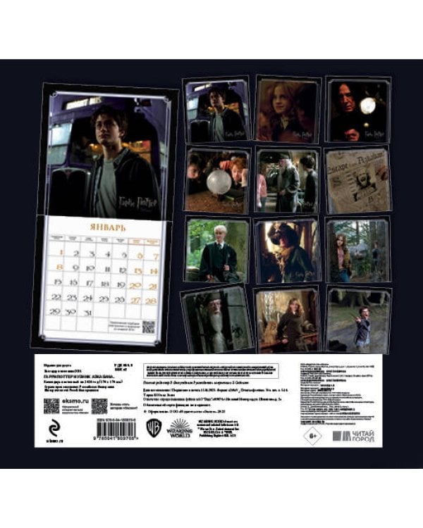 Гарри Поттер и узник Азкабана. Календарь настенный на 2024 год (170х170 мм)