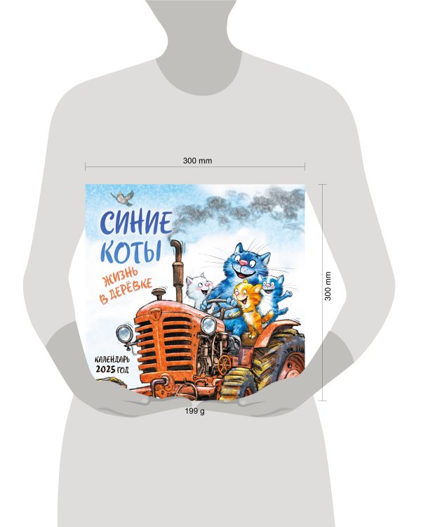 Синие коты. Жизнь в деревке. Календарь настенный на 2025 год (300х300 мм)