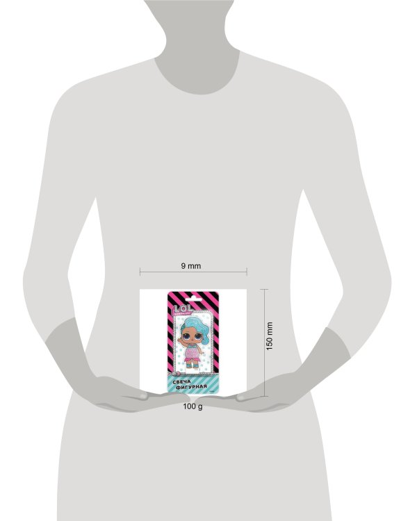 LOL. Парафиновая свеча в торт-1 (EV_19), в блистере